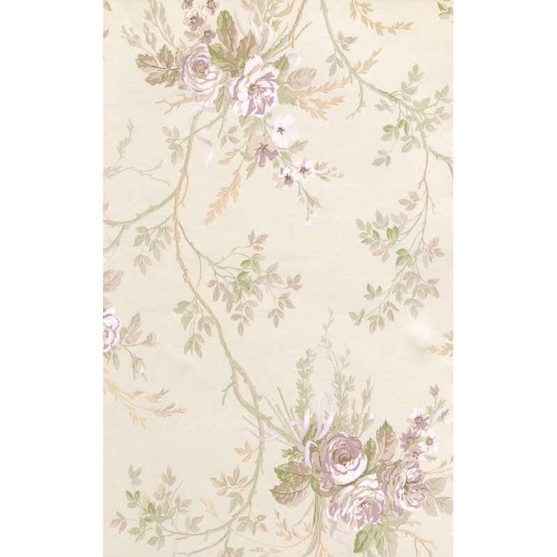 York Wallcoverings Floral Prepasted 27' L x 27" W Distressed Wallpaper Roll | Wayfair